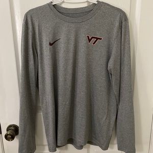 Virginia Tech Nike Dry Fit Long Sleeve.